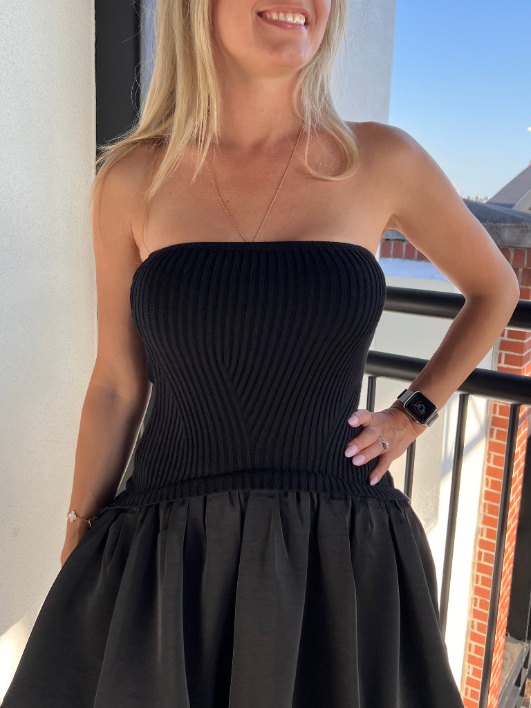 BROOKE BUBBLE DRESS IN BLACK
