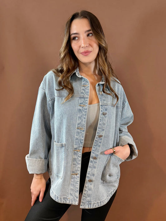 Sparrow Oversized Jacket in Denim