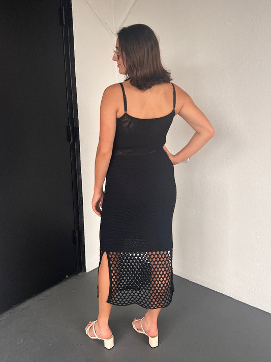 SPENCER MIDI DRESS IN BLACK