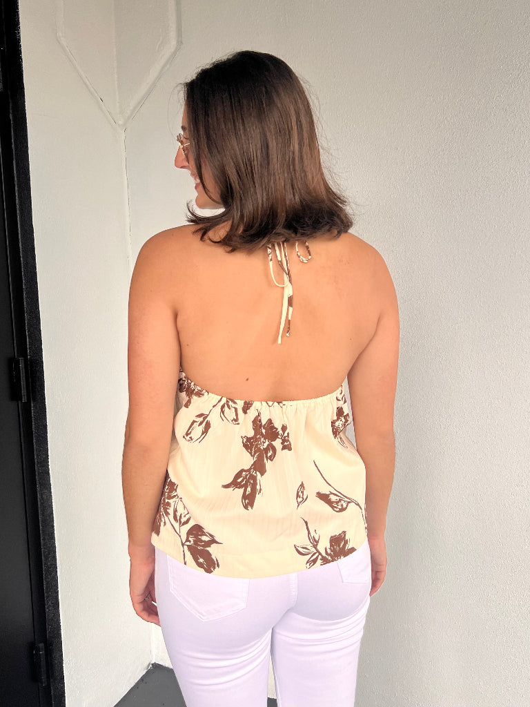 PIPER HALTER TOP IN FLORAL