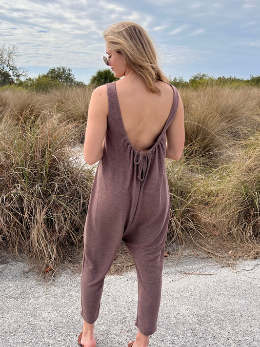 Preston Brown Jumpsuit with pockets