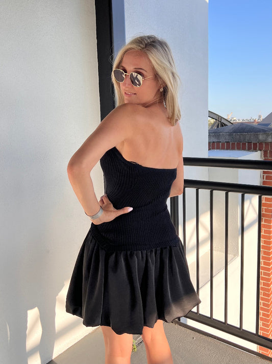 BROOKE BUBBLE DRESS IN BLACK