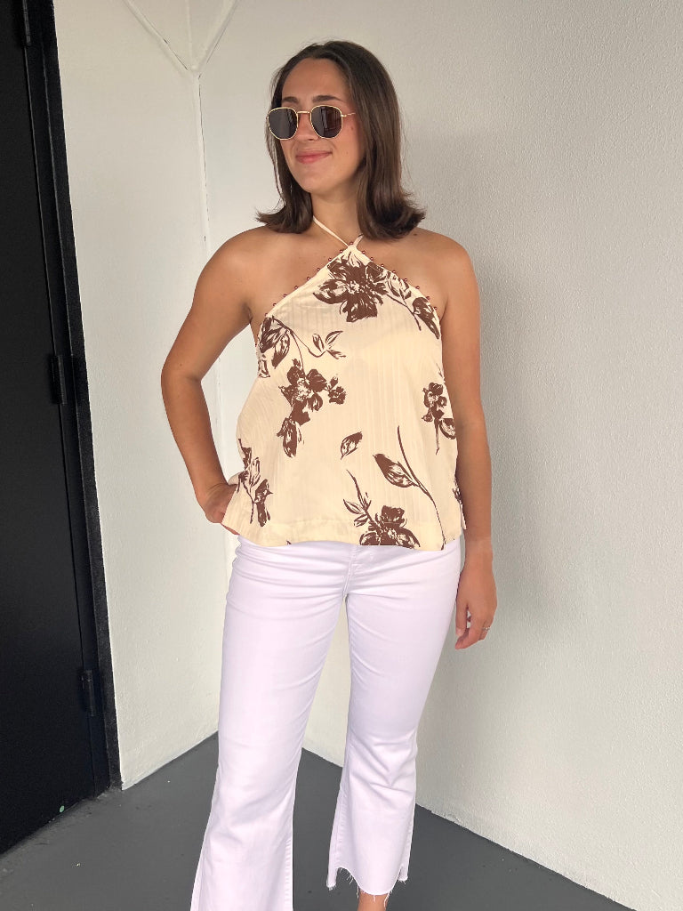 PIPER HALTER TOP IN FLORAL
