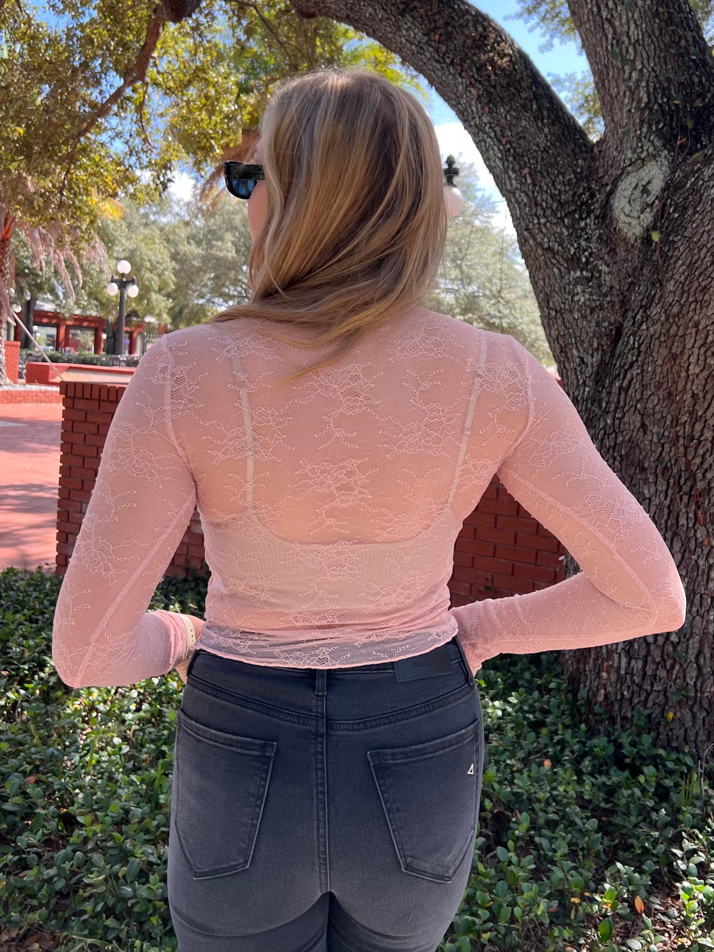 HANNAH LACE LONG SLEEVE IN BLUSH