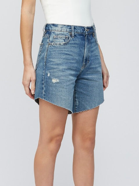Lennox Long Dad Shorts in Denim