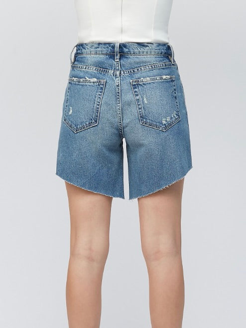 Lennox Long Dad Shorts in Denim