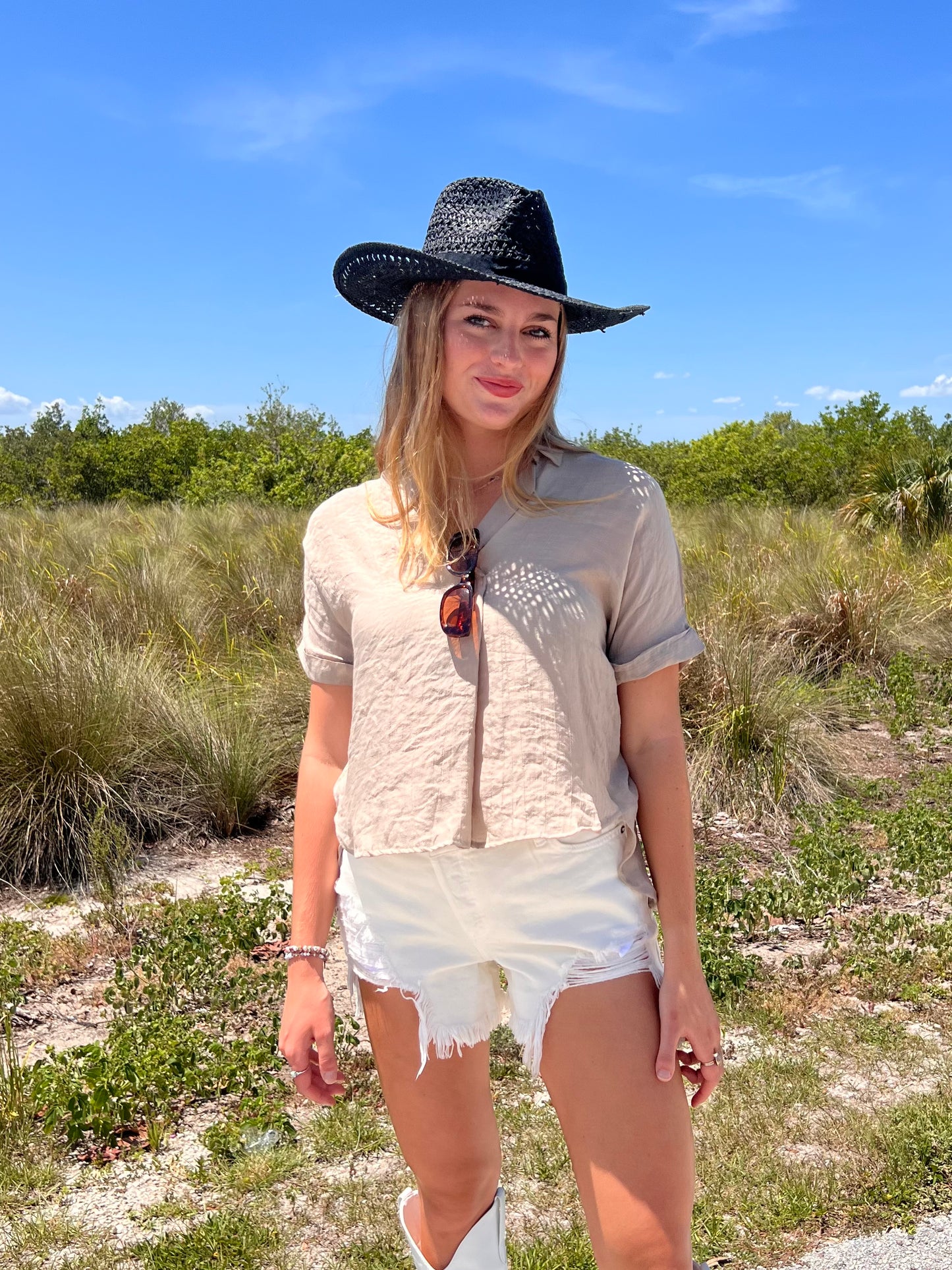 JAX STRAW COWBOY HAT IN BLACK