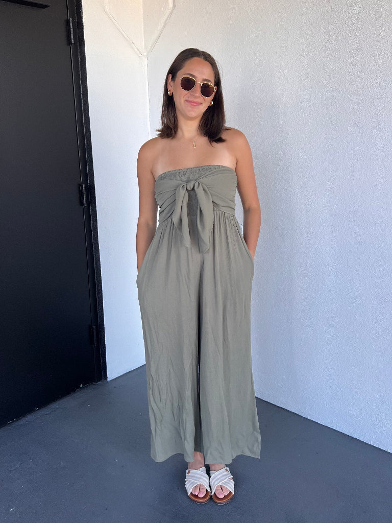 EMMA JUMPSUIT IN OLIVE