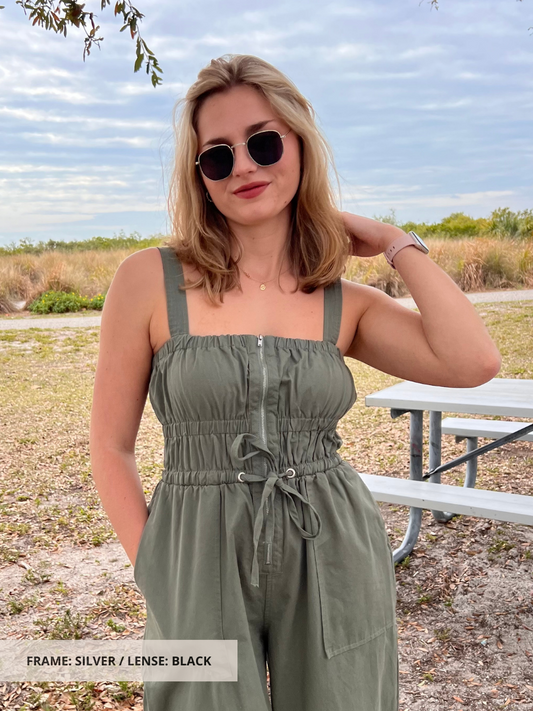 Zoey Hexagonal Sunglasses