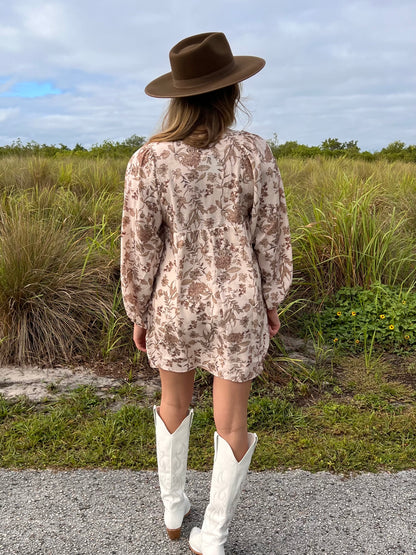 JESSA FLORAL DRESS IN CREAM