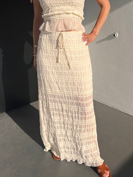 WILLOW MAXI SKIRT IN CREAM