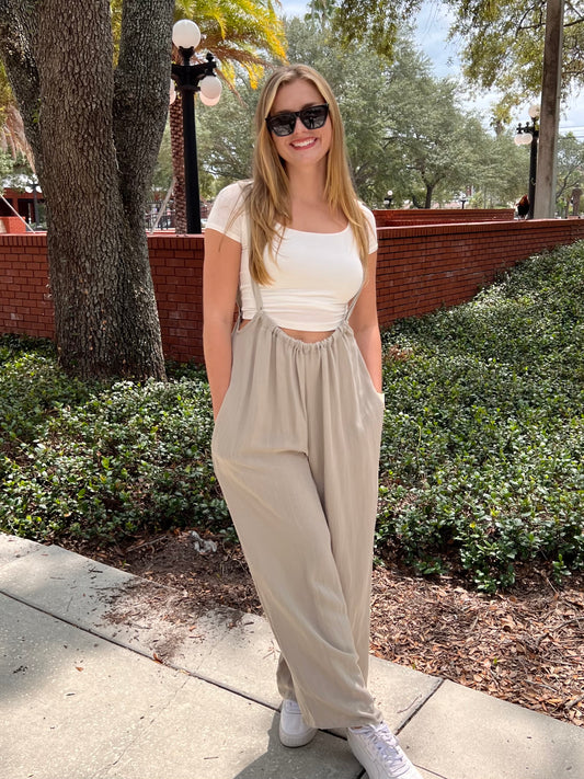 ALEXIS JUMPSUIT IN LIGHT OLIVE