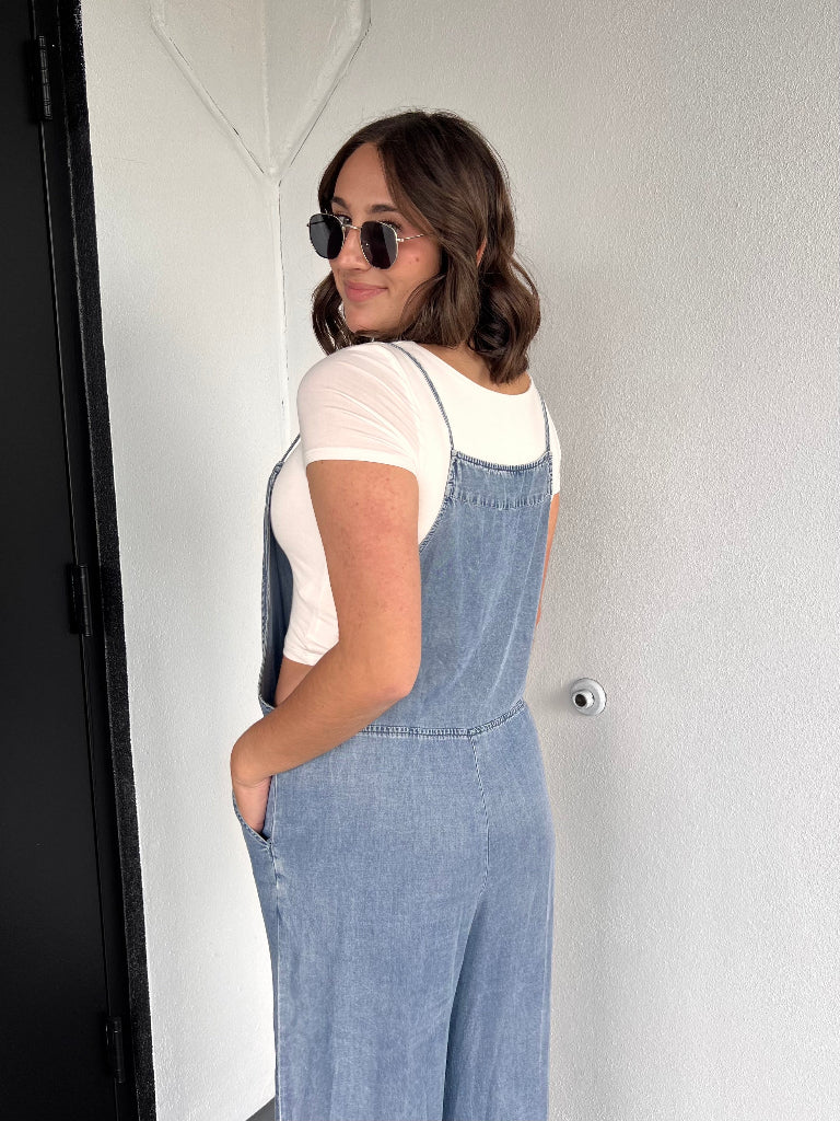 LENNON OVERALL JUMPSUIT IN DENIM