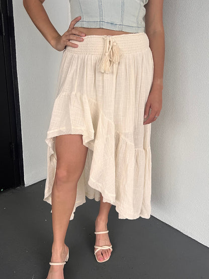 ARIA MAXI SKIRT IN WHITE