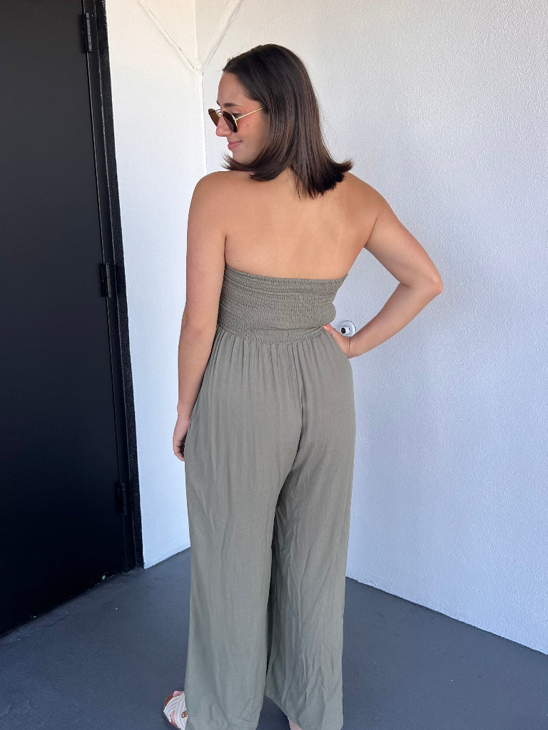 EMMA JUMPSUIT IN OLIVE