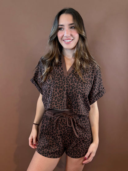 Kaya Lounge Shorts in Leopard