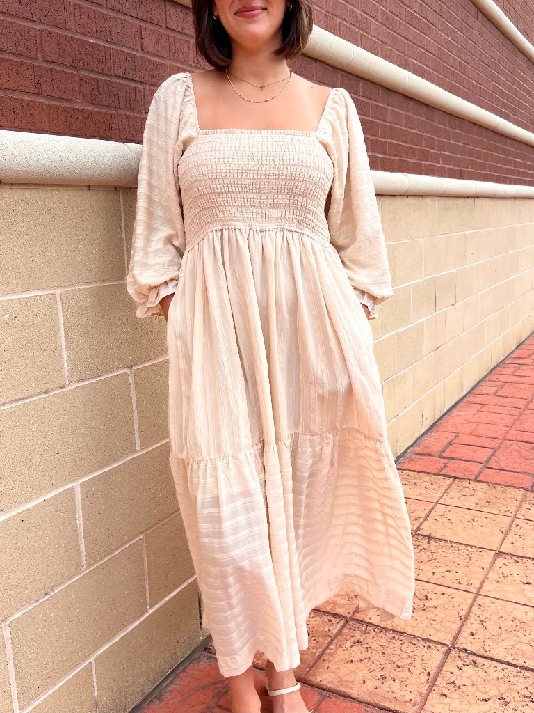 WAVERLY MAXI DRESS IN CREAM