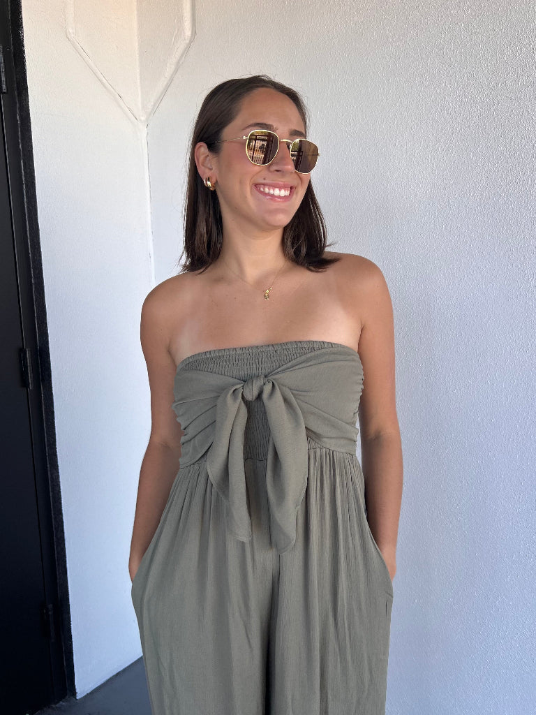 EMMA JUMPSUIT IN OLIVE