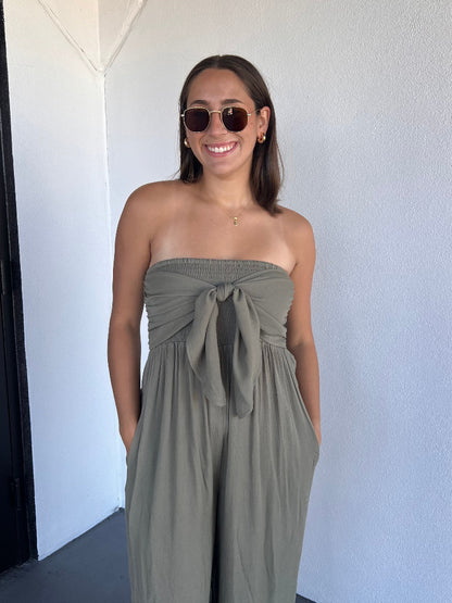 EMMA JUMPSUIT IN OLIVE