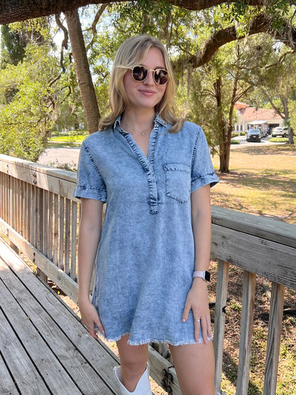 Dakota Blue Denim Shirt Dress