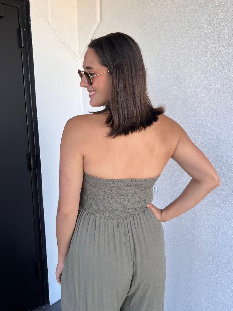 EMMA JUMPSUIT IN OLIVE