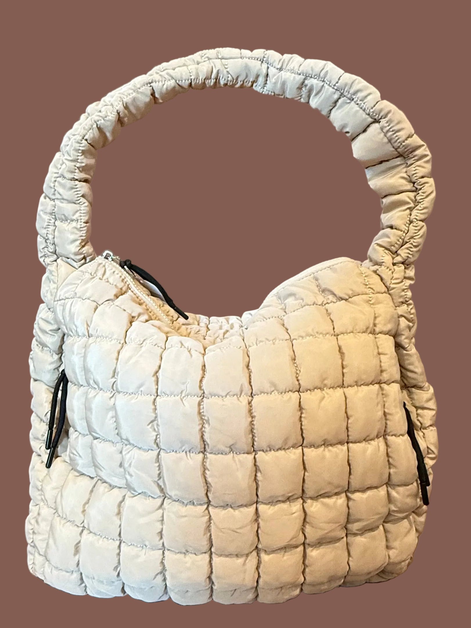 The Totally Quilted Large Tote in Almond