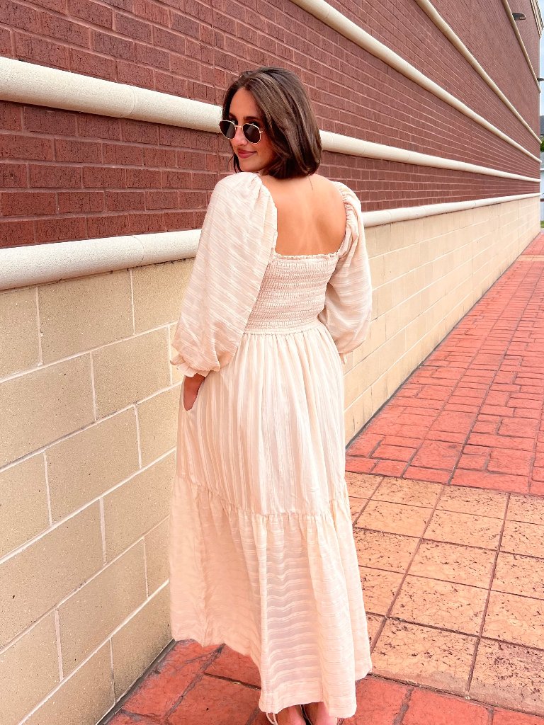 WAVERLY MAXI DRESS IN CREAM