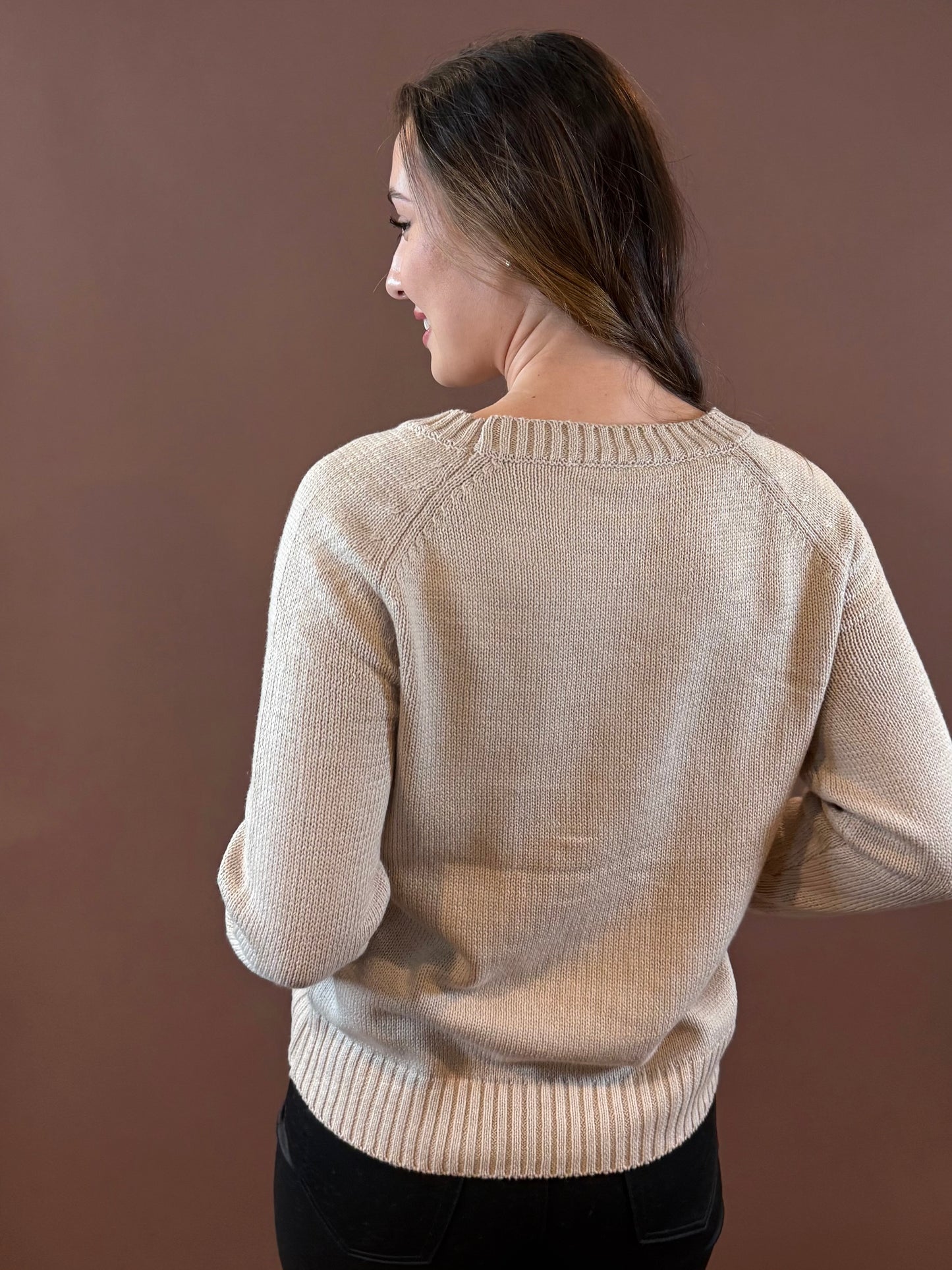 James Skull Sweater in Khaki