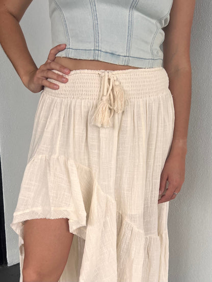 ARIA MAXI SKIRT IN WHITE