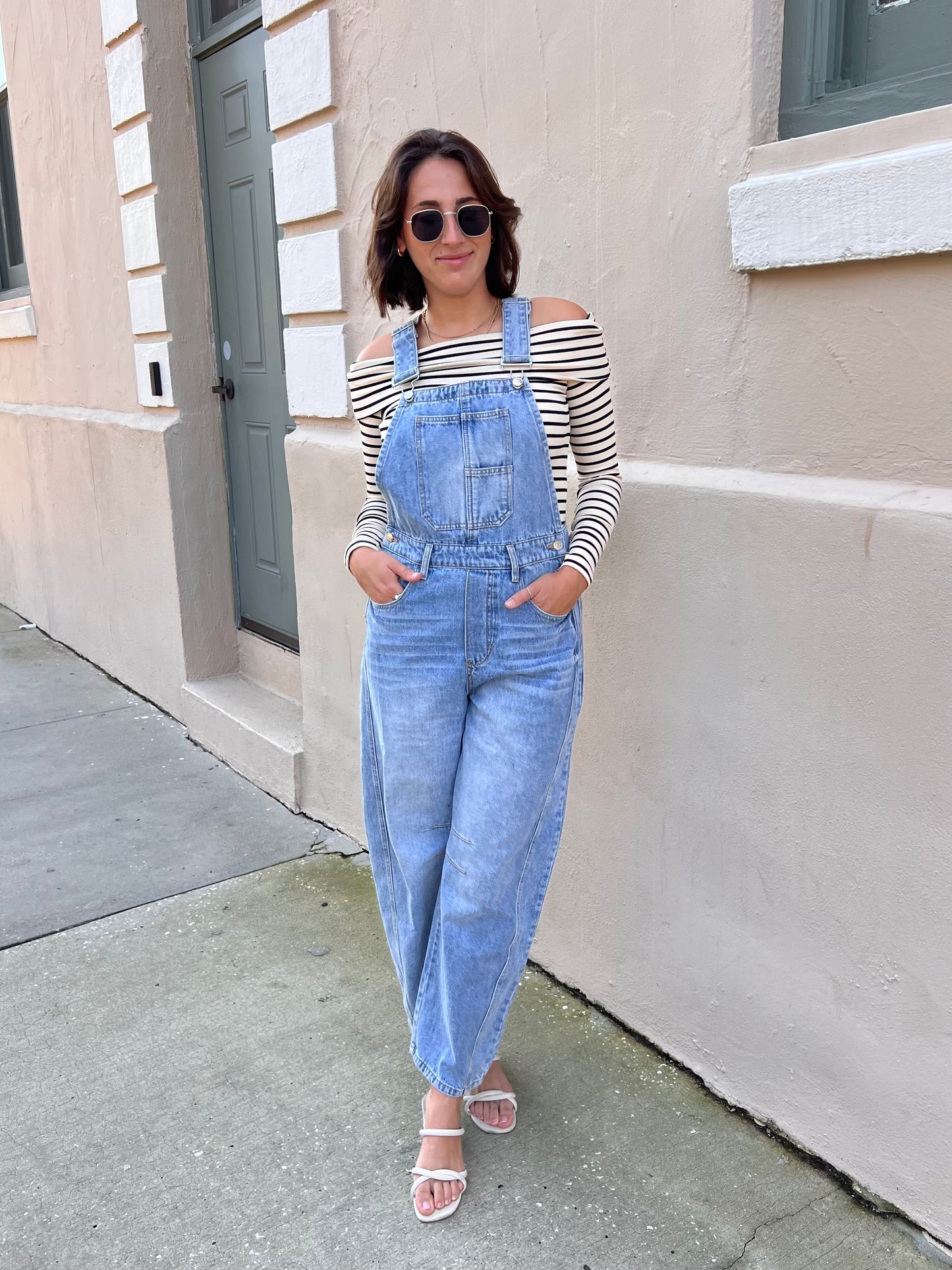 RYDER BARREL OVERALLS IN DENIM