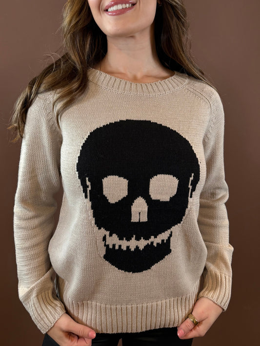 James Skull Sweater in Khaki