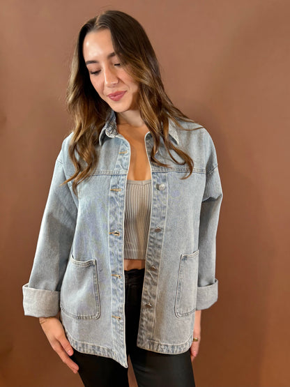 Sparrow Oversized Jacket in Denim