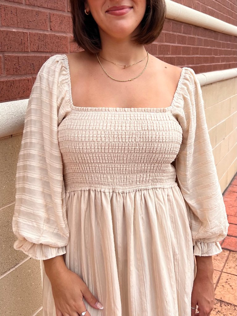 WAVERLY MAXI DRESS IN CREAM