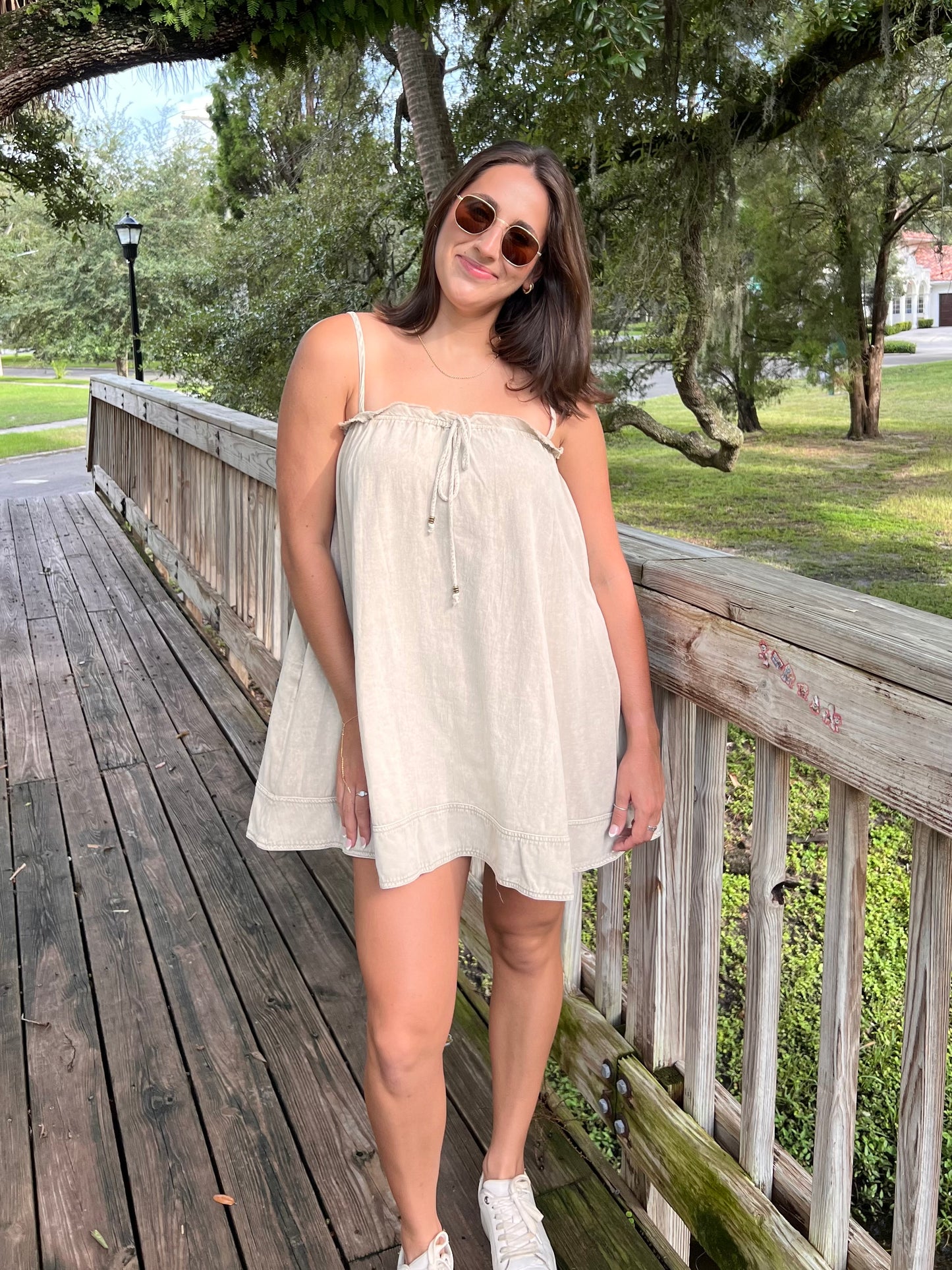 ASHER MINI DRESS IN LATTE