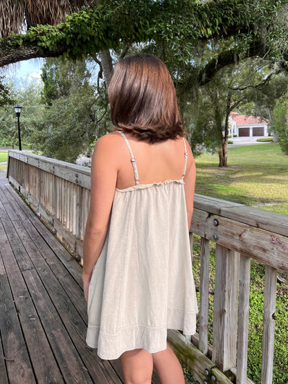 ASHER MINI DRESS IN LATTE