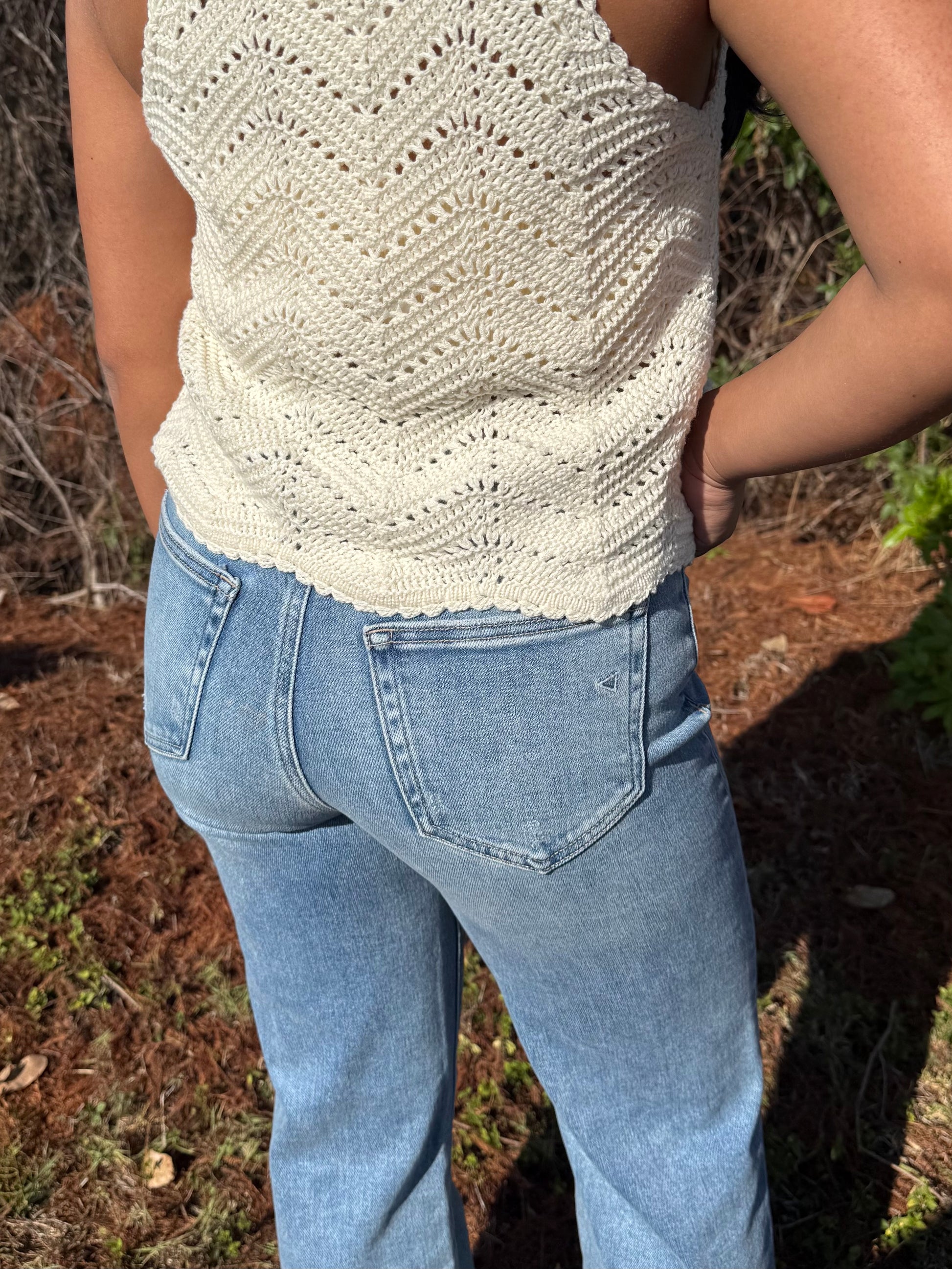 Marlowe High Rise Straight Jeans in Medium Wash