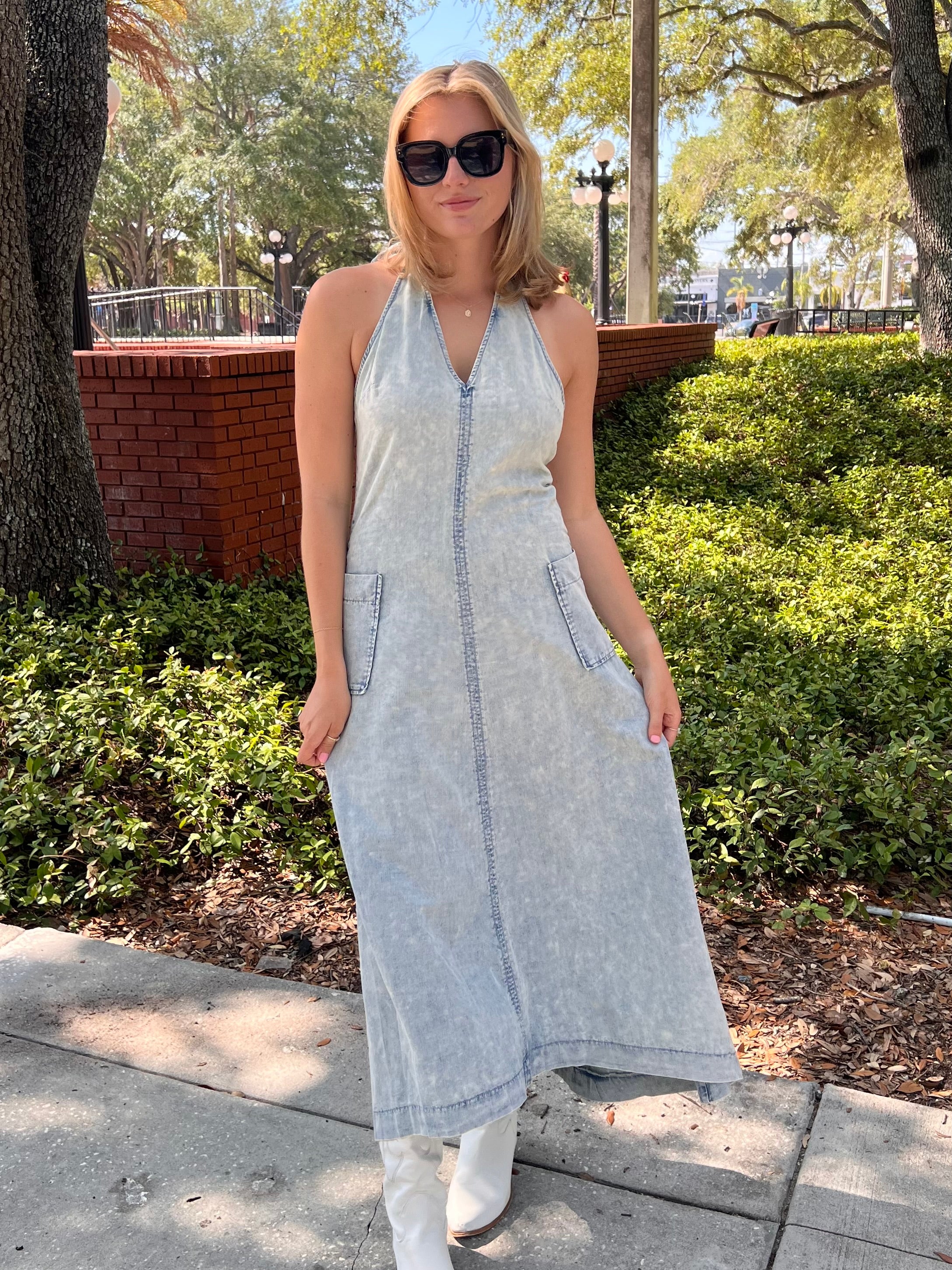 SAMMI MAXI DRESS IN DENIM