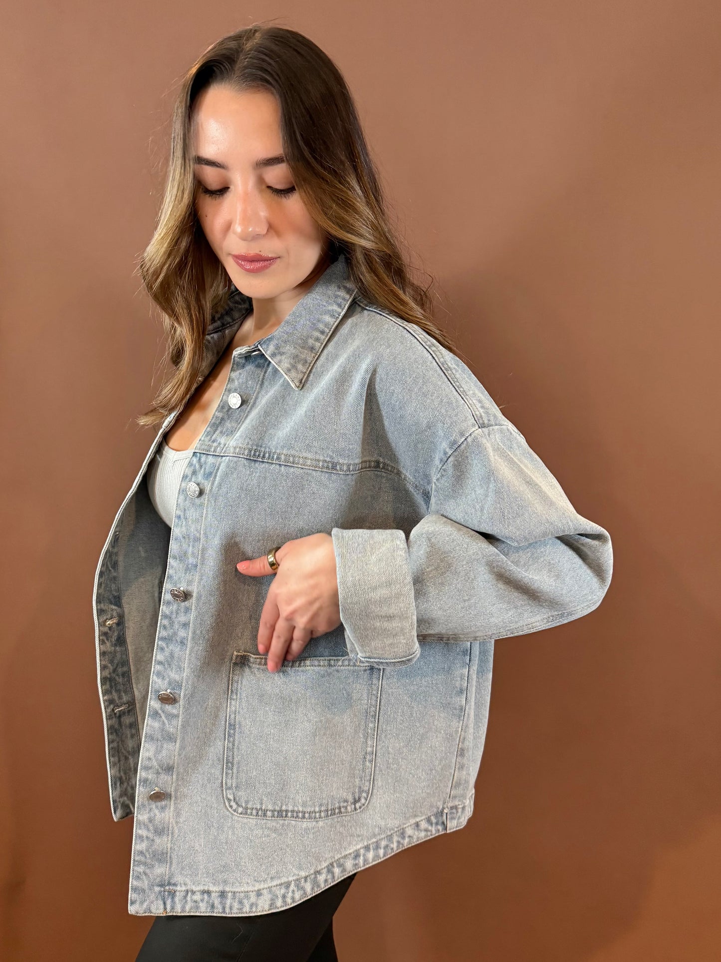 Sparrow Oversized Jacket in Denim