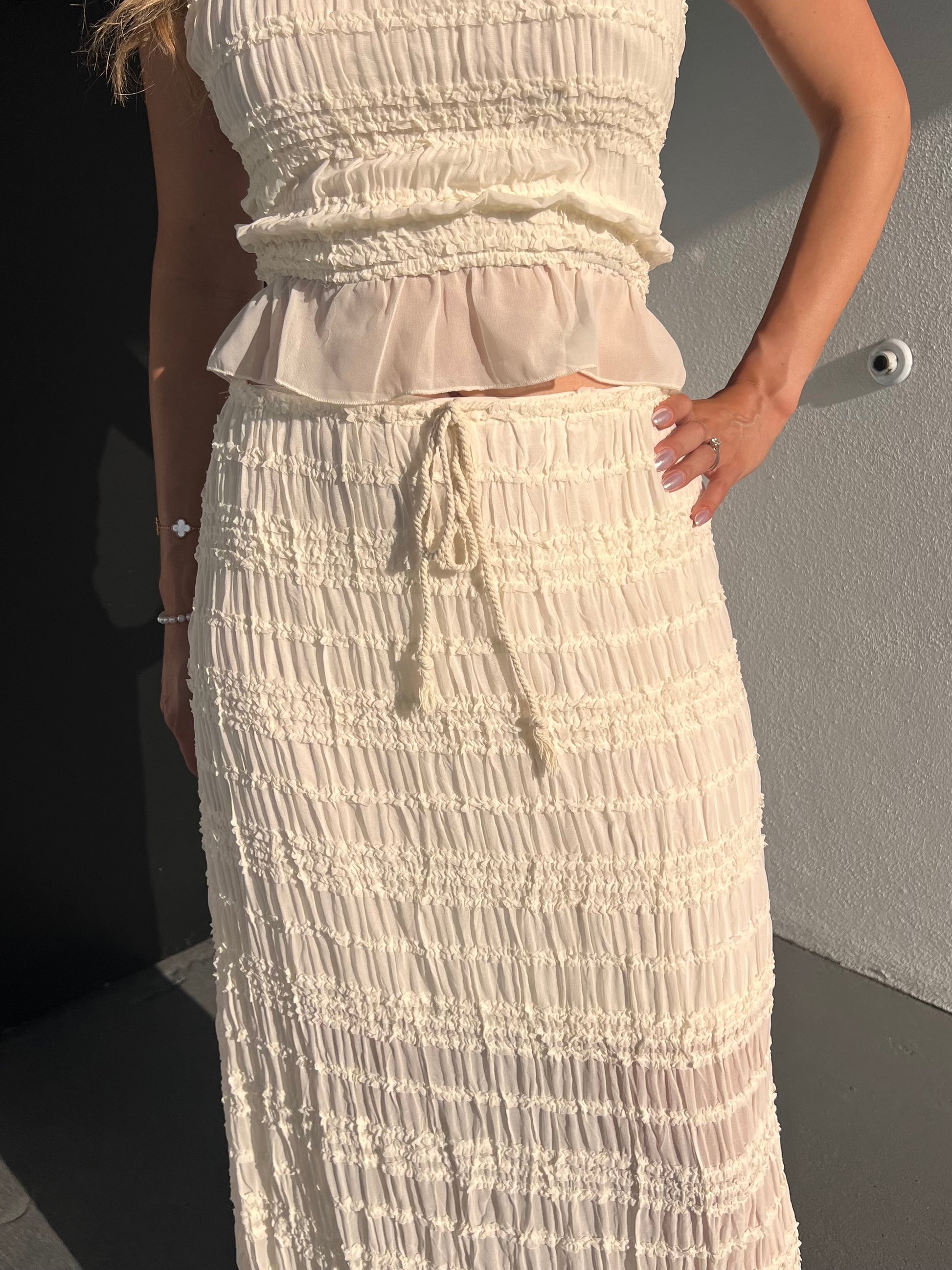 WILLOW MAXI SKIRT IN CREAM
