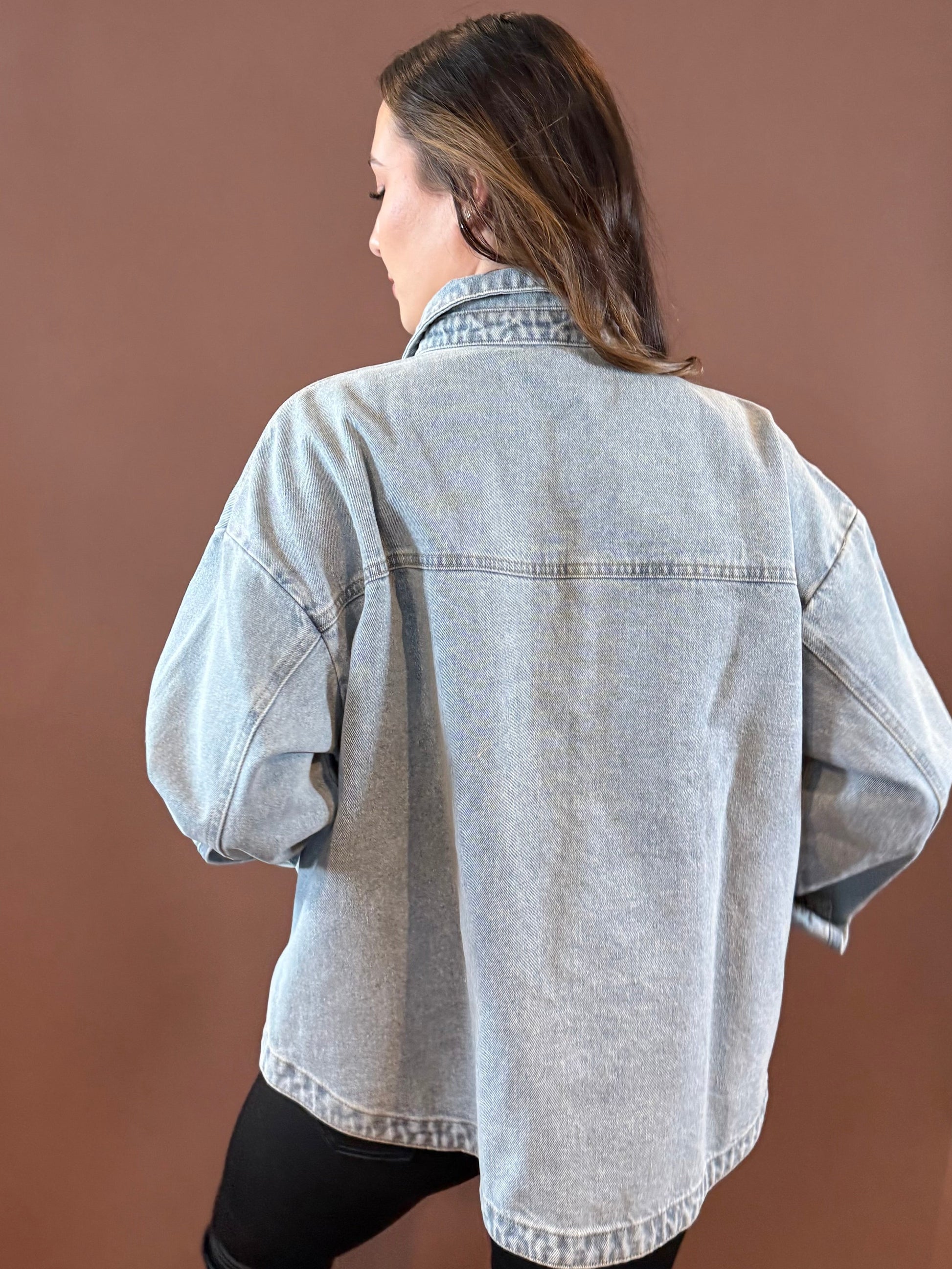 Sparrow Oversized Jacket in Denim