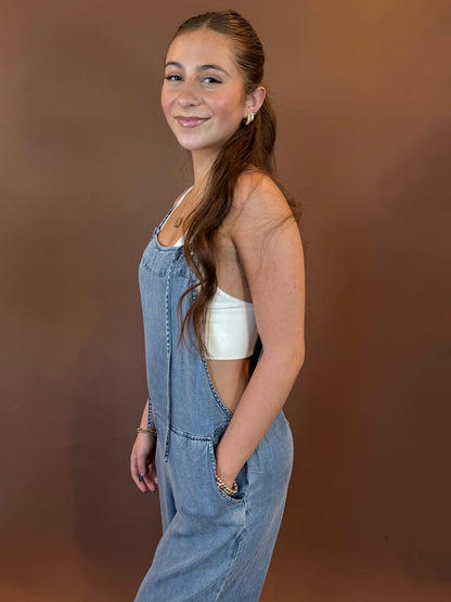 LENNON OVERALL JUMPSUIT IN DENIM