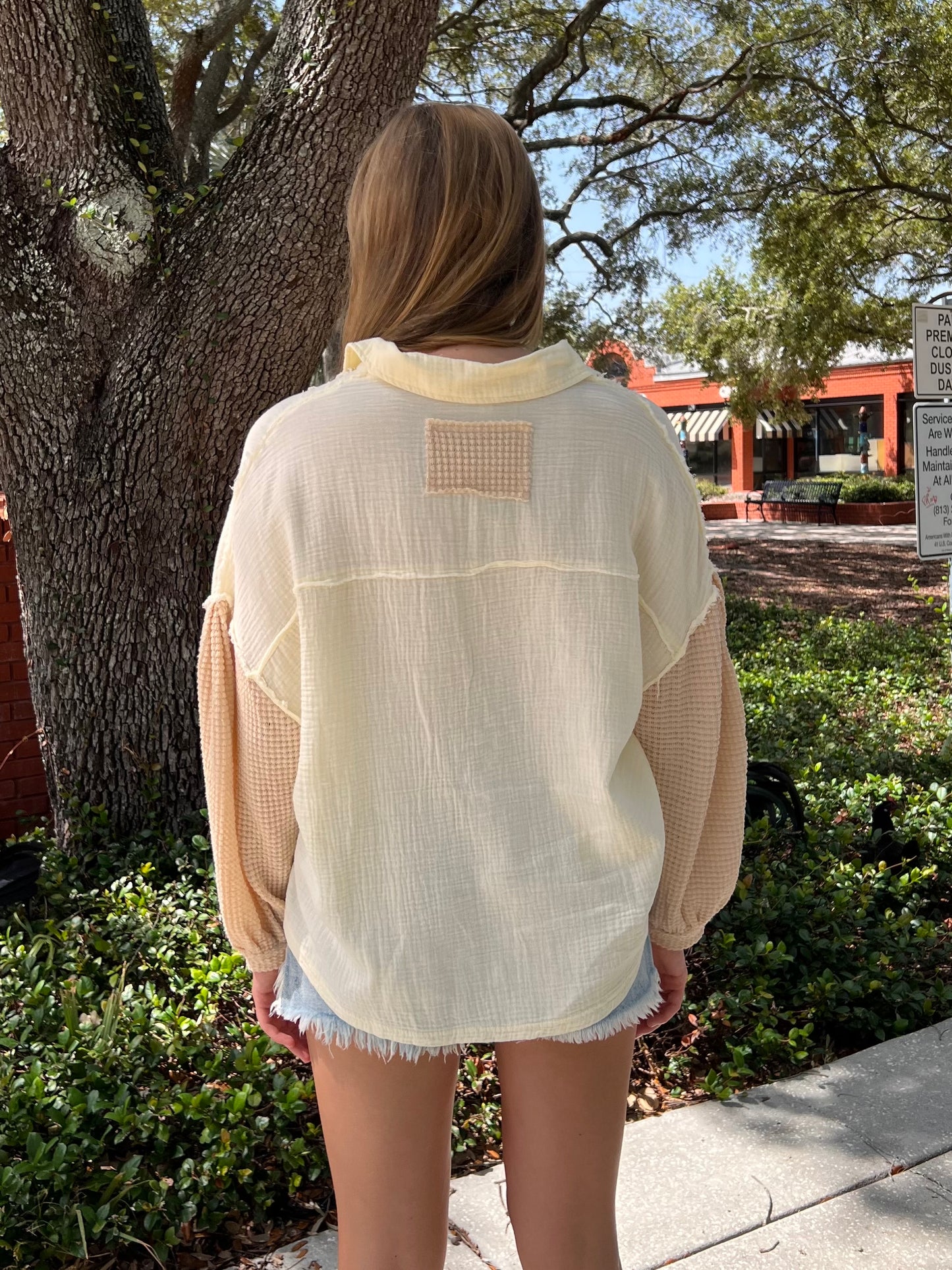REAGAN TOP IN IVORY