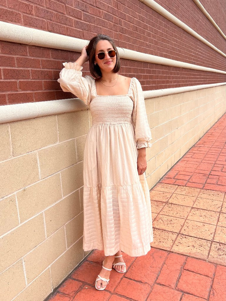 WAVERLY MAXI DRESS IN CREAM