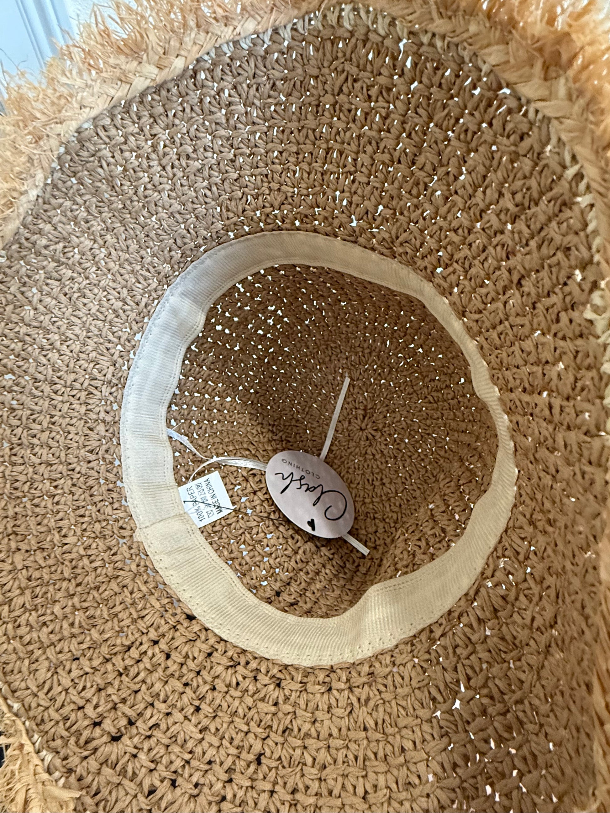 Remy Straw Bucket Hat in Khaki