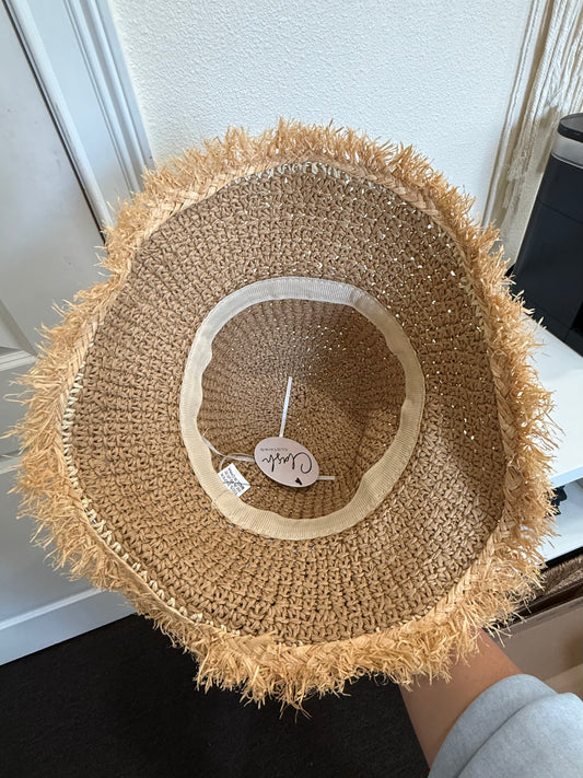 Remy Straw Bucket Hat in Khaki