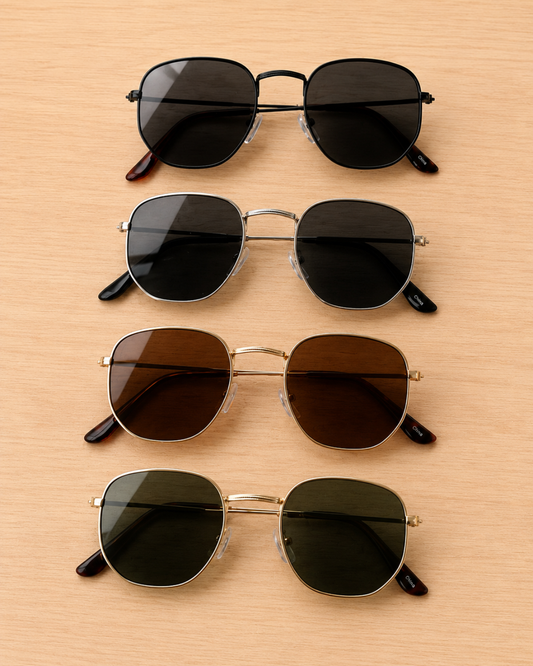 Zoey Hexagonal Sunglasses 5 Color Ways