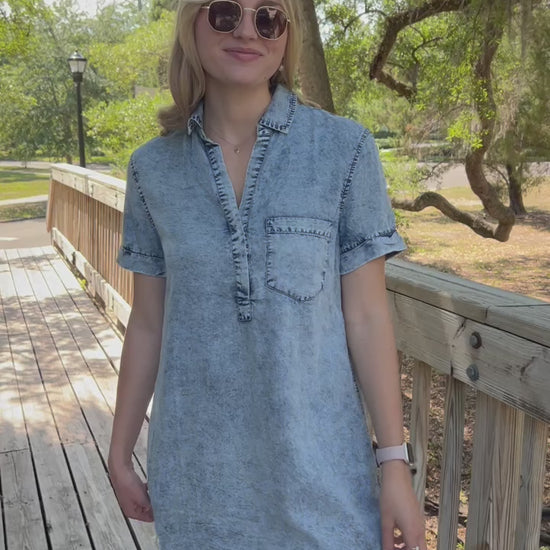 Dakota Blue Denim Shirt Dress