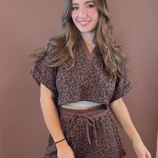 Kaya Lounge Shorts in Leopard